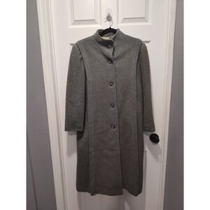 Vintage Tracey Richards Gray PeaCoat Women's Size Large Made in USA